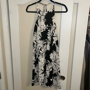 The Impeccable Pig Hawaiian Print High-neck Halter Style Mini Dress Size: Small